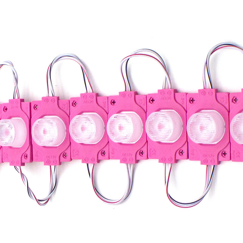 Lot de 20 modules LED avec lentille pour caisson lumineux, DC12 V, 110 lm, 1,5 W, étanches IP65, avec ruban adhésif au dos