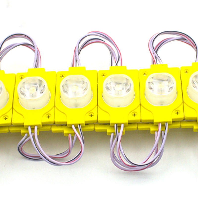 Lot de 20 modules LED avec lentille pour caisson lumineux, DC12 V, 110 lm, 1,5 W, étanches IP65, avec ruban adhésif au dos