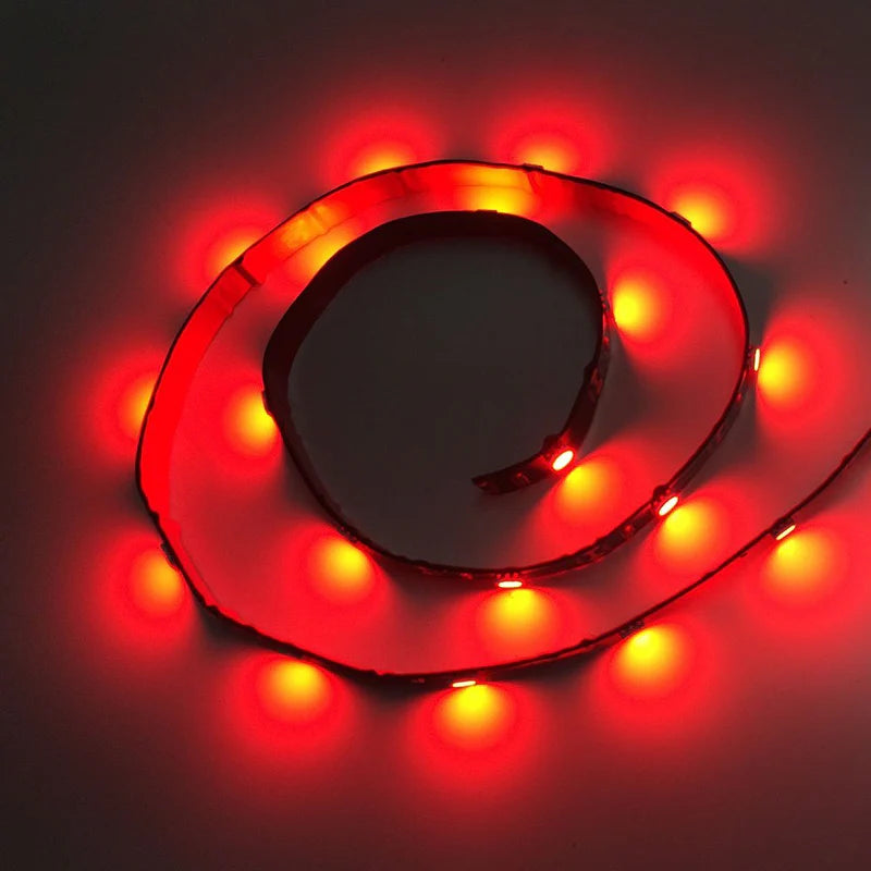 Bande LED rouge 635 nm SMD2835 DC12 V – Rouge visible pour clignotants et éclairage, 60/120/240 LED/m, 5 mètres, IP00/IP65