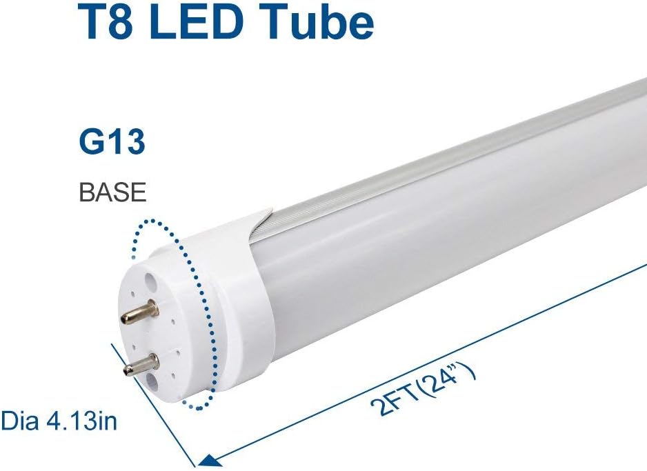 2 Fuß Retrofit T8 LED-Röhrenleuchte – 10 W – Mattierte Abdeckung – Warmweiß/Naturweiß/Tageslichtweiß – 4er-Pack/20er-Pack – Vorschaltgerät-Bypass – Nicht dimmbar