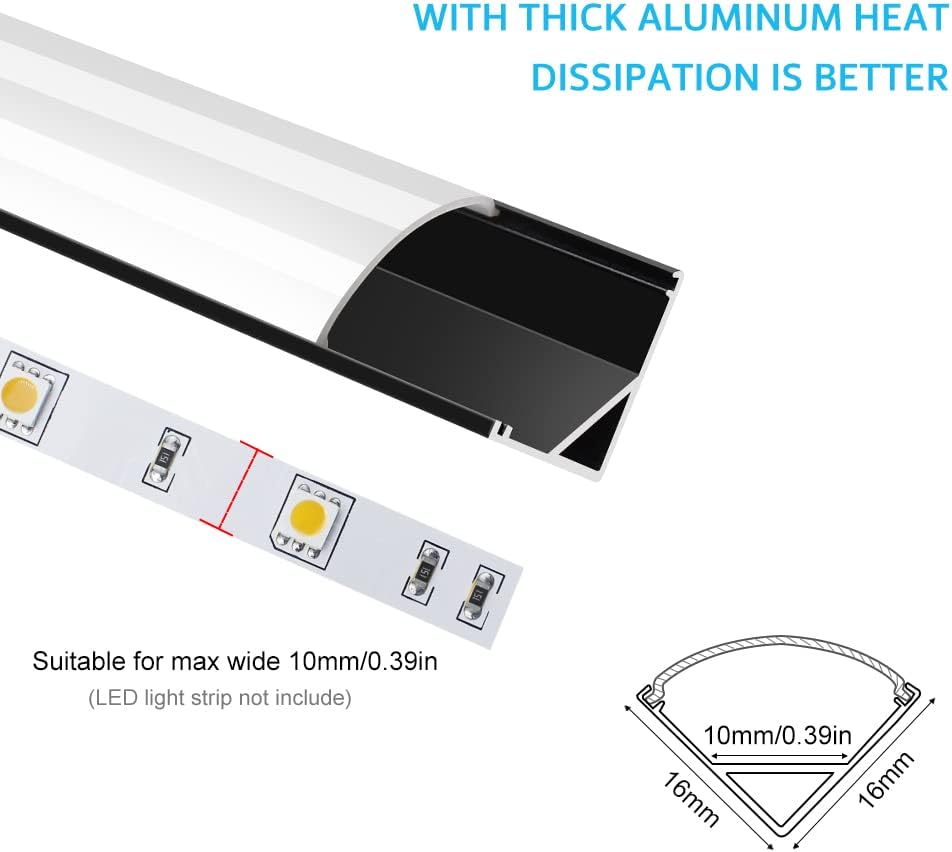 V-shape LED aluminum channel with diffuser