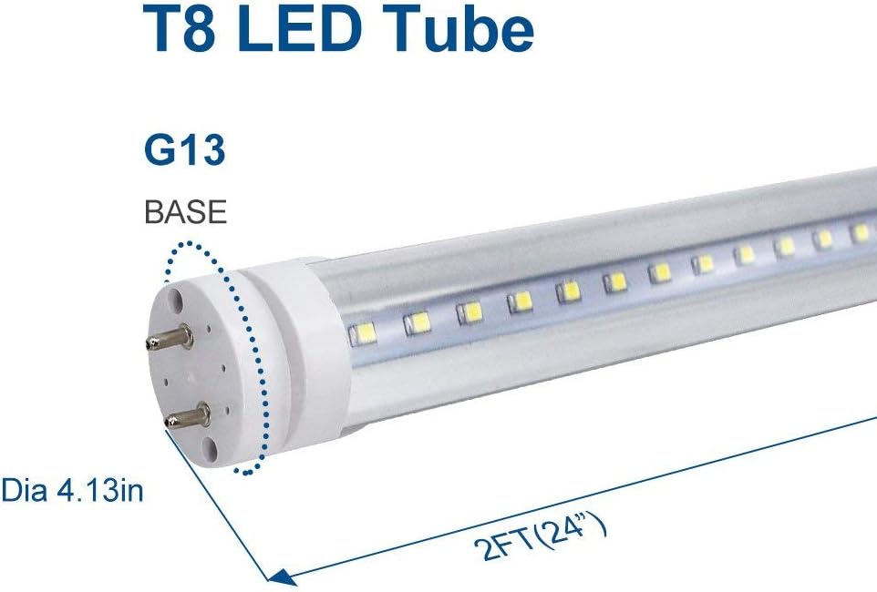 2 Fuß Retrofit T8 LED-Röhrenleuchte – 10 W – Mattierte Abdeckung – Warmweiß/Naturweiß/Tageslichtweiß – 4er-Pack/20er-Pack – Vorschaltgerät-Bypass – Nicht dimmbar