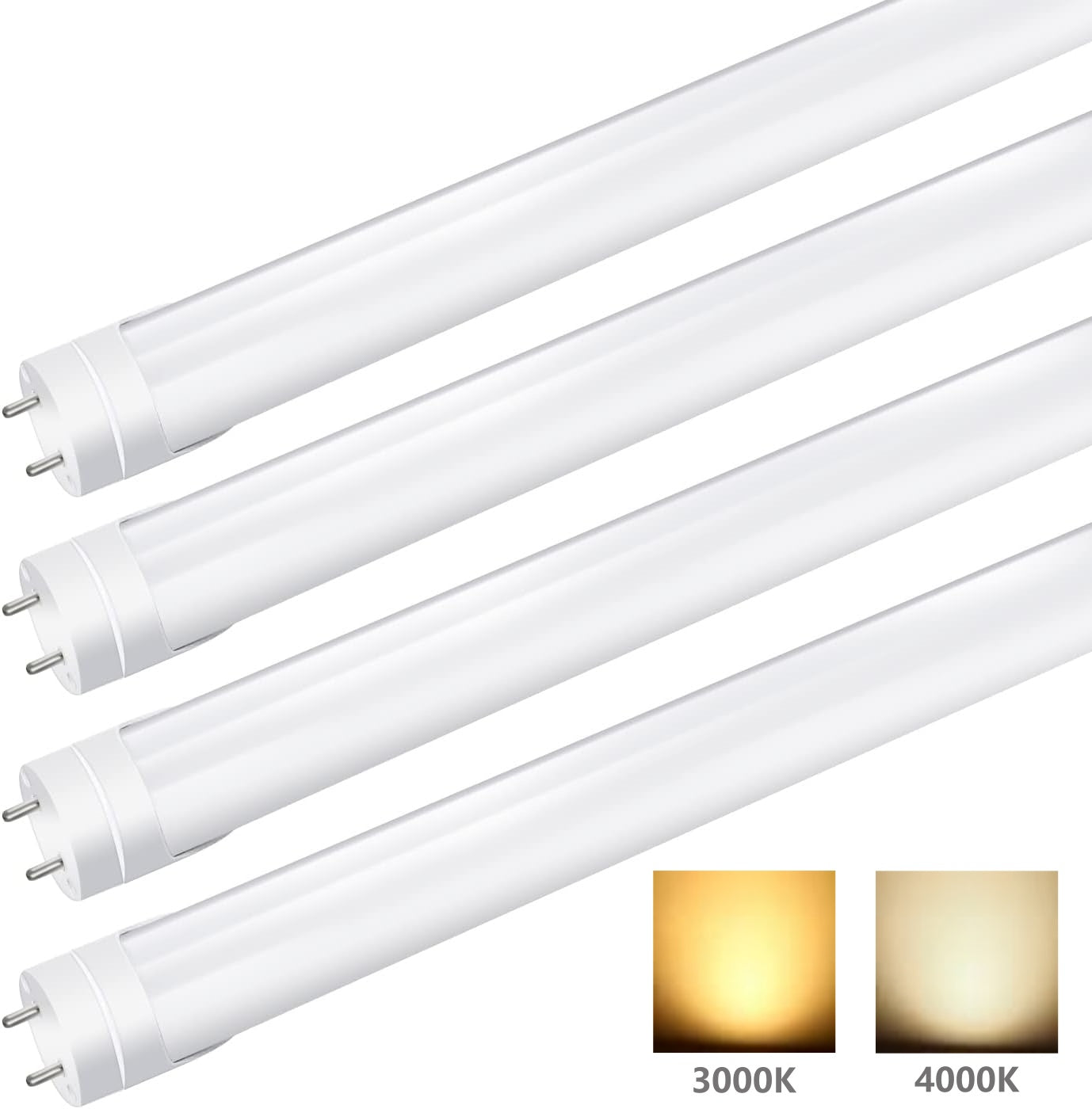 2 Fuß Retrofit T8 LED-Röhrenleuchte – 10 W – Mattierte Abdeckung – Warmweiß/Naturweiß/Tageslichtweiß – 4er-Pack/20er-Pack – Vorschaltgerät-Bypass – Nicht dimmbar