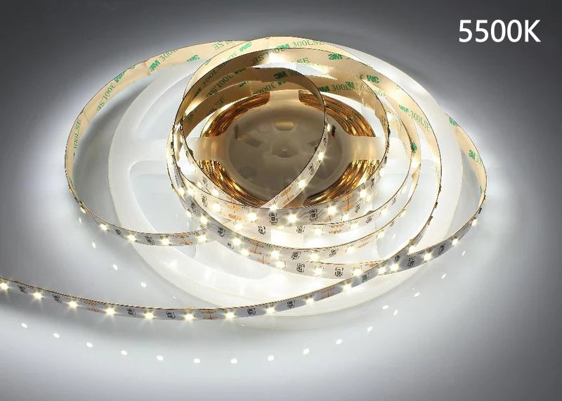 Bande lumineuse LED flexible SMD2835 600 LED 12 V 60 W, 5 mètres, couleur réelle, IRC95+