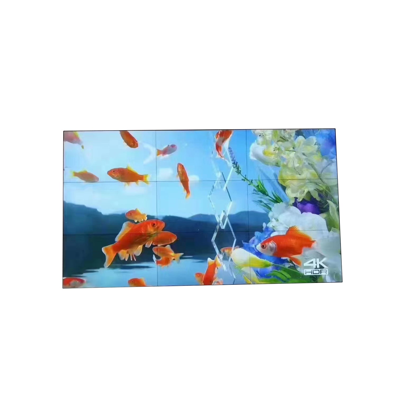 55-Zoll-BOE-LCD-Videowand – 3x3-Kit (9 Panels) | 1920 x 1080 FHD | 500 Nits | Ultraschmaler Rahmen 0,88 mm / 1,7 mm / 3,5 mm | HDMI-Spleißer + Wandhalterung enthalten