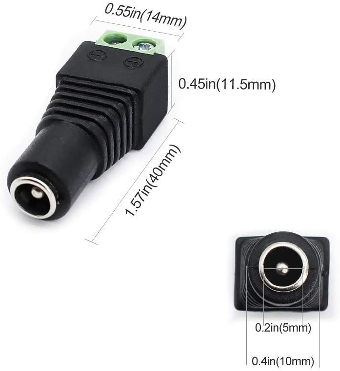 12-V-Netzteiladapter 12 W/24 W, AC 100–240 V Eingang, Wandstecker-Transformator, schwarzes Gehäuse – US/UK-Stecker, LED-Treiber für Streifen/CCTV/Elektronik 