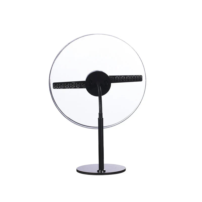 FL-AS Series 11cm to 42cm (4.3–16.5 inch) Small Size | 3D Hologram Fan LED Display | Flat Fan Asynchronous Control | Hologram Display Fan | Desktop Stand with Transparent Protective Cover | 2 Blades