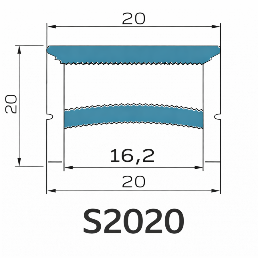 Neonlichtgehäuse – S2020 Schwarz | 20x20mm Silikon-LED-Kanalsystem | IP67 wasserdicht | 12mm Leiterplattenbreite | 164FT/50M | Lagerbestand US/UK/DE
