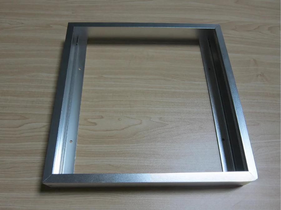 Lot de 5 cadres en aluminium 600 x 600 pour panneau lumineux LED, montage en surface, blanc ou argenté