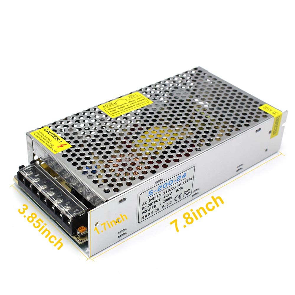 DC 12 V/24 V Schaltnetzteil 60 W–250 W, AC 110/220 V Eingang, Konstantspannungs-LED-Treibertransformator, Metallgehäuse mit Schraubklemmen, CE/FCC/RoHS-zertifiziert