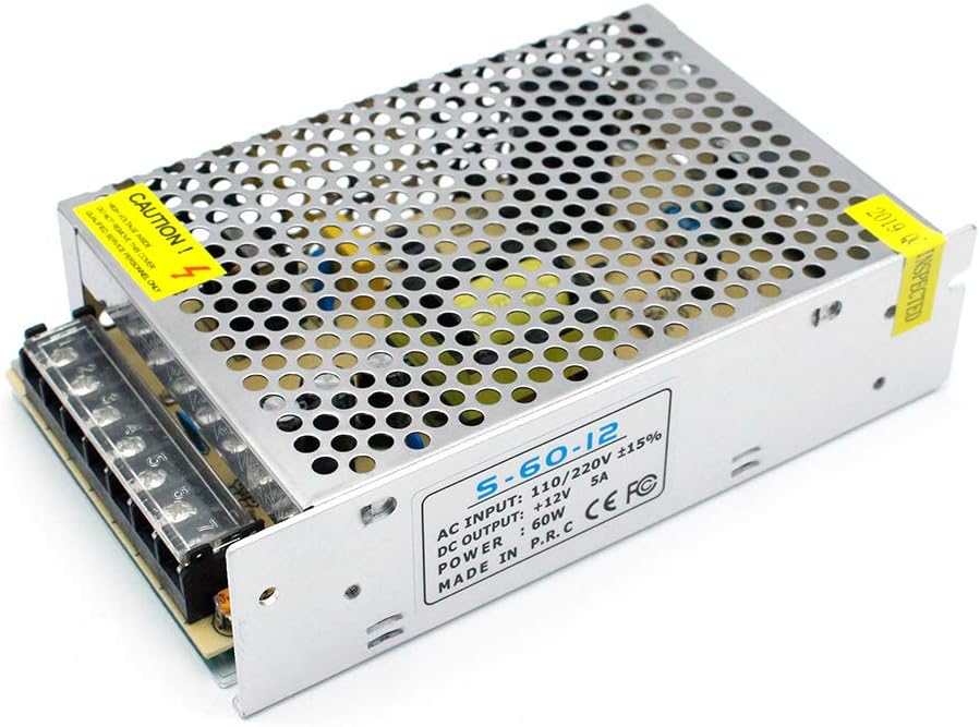 DC 12 V/24 V Schaltnetzteil 60 W–250 W, AC 110/220 V Eingang, Konstantspannungs-LED-Treibertransformator, Metallgehäuse mit Schraubklemmen, CE/FCC/RoHS-zertifiziert