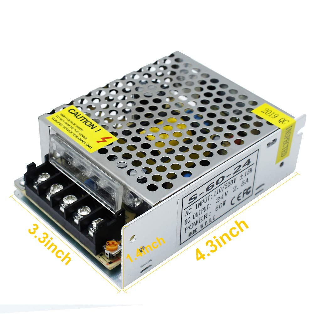 DC 12 V/24 V Schaltnetzteil 60 W–250 W, AC 110/220 V Eingang, Konstantspannungs-LED-Treibertransformator, Metallgehäuse mit Schraubklemmen, CE/FCC/RoHS-zertifiziert
