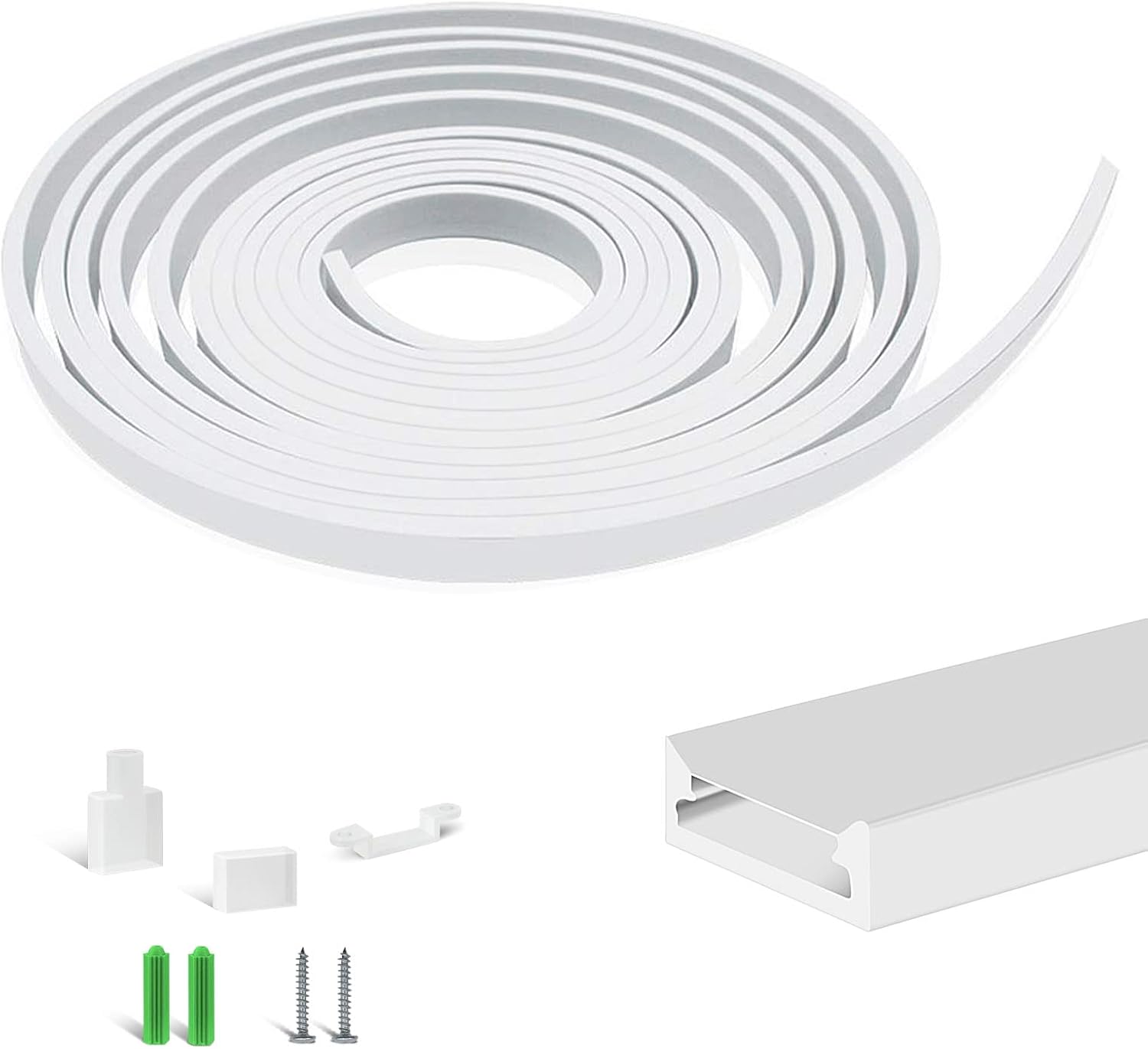Neonlichtgehäuse – S1315 | 13 x 15 mm Silikon-LED-Kanalsystem | IP67 wasserdicht | 10 mm Leiterplattenbreite | 50 m | Lagerbestand in den USA/UK/DE