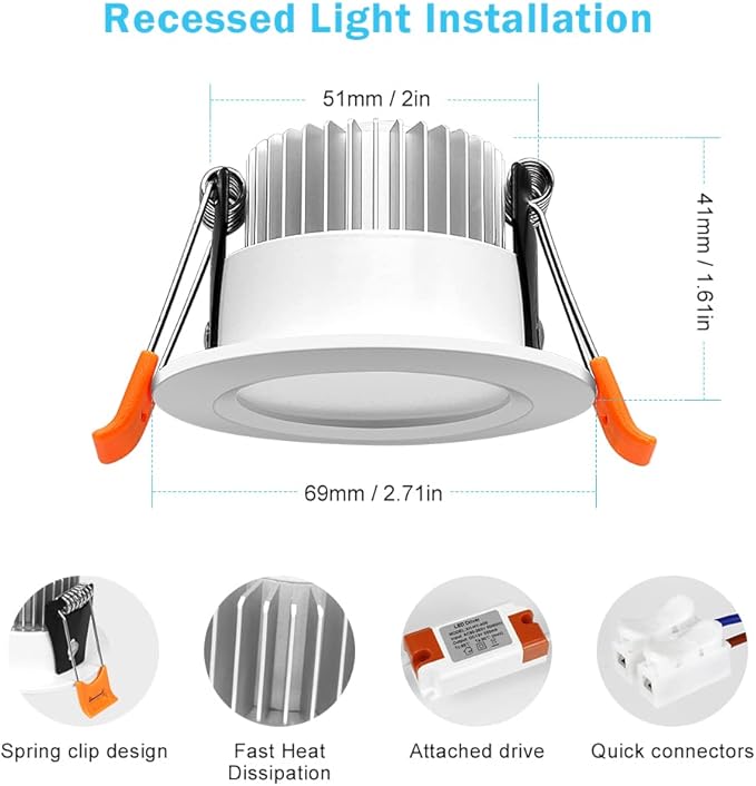 4er-Pack RGBW superhelle moderne LED-Einbauleuchten, 12 W, 12 V/24 V, weiß, runde LED-Einbauleuchten, Aluminium, Decken-Downlight für den Innenbereich, Hotelbeleuchtung, Barbeleuchtung, Tanzsaalbeleuchtung, Restaurantbeleuchtung