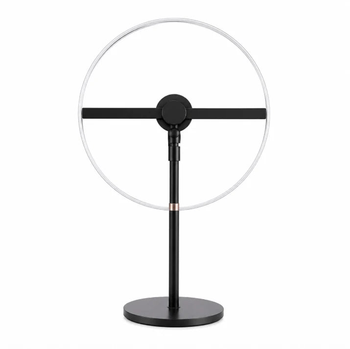 FL-AS Series 11cm to 42cm (4.3–16.5 inch) Small Size | 3D Hologram Fan LED Display | Flat Fan Asynchronous Control | Hologram Display Fan | Desktop Stand with Transparent Protective Cover | 2 Blades