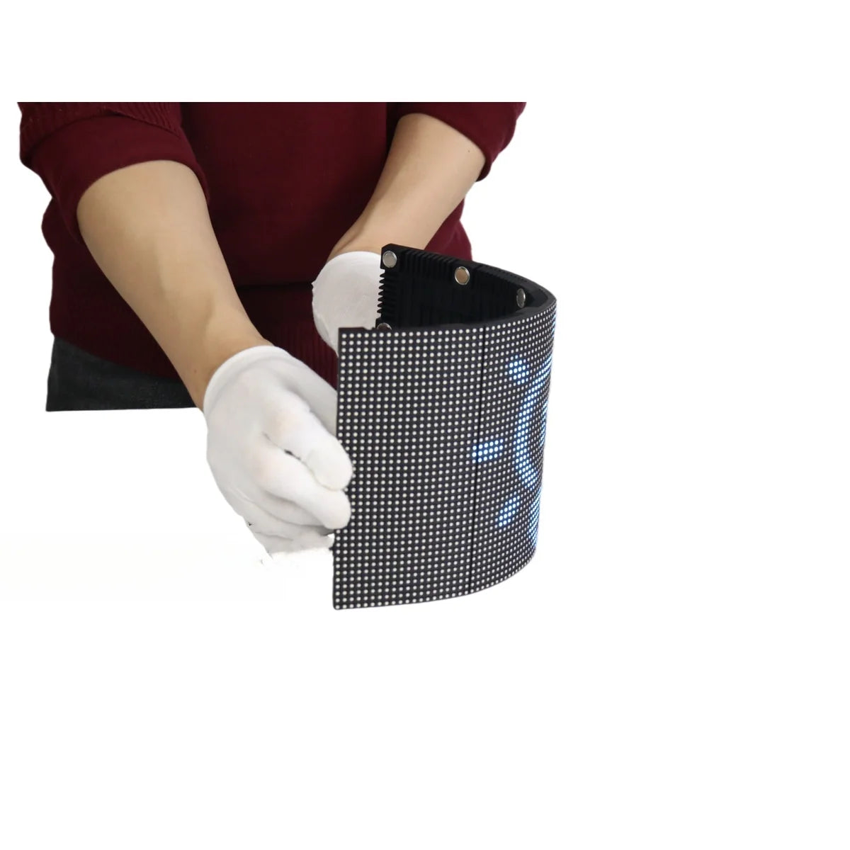 OF-3W Series Outdoor Flexible LED Module – P3.076 | 320×160mm Panel | Magnetic Mounting | All-in-One Design | Cylinder LED Displays & Flexible LED Screens