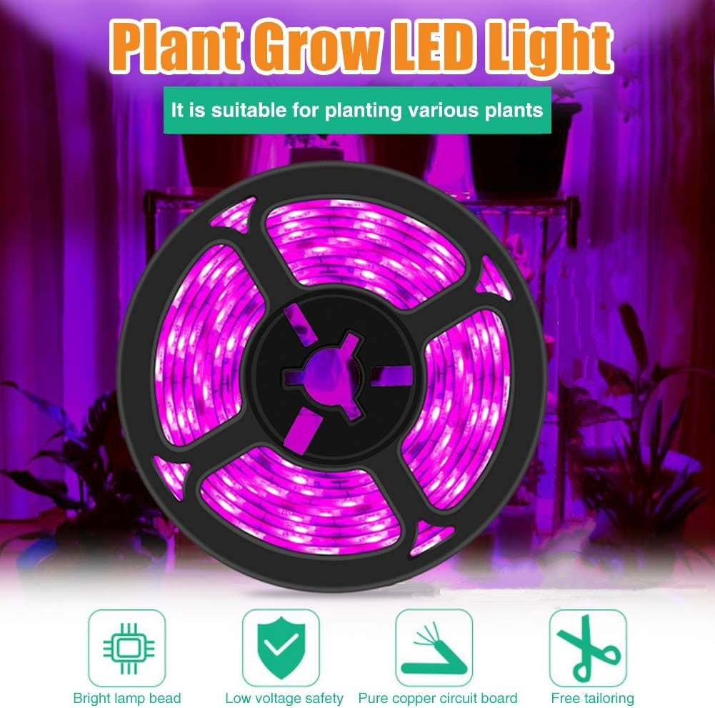 Plant Growth RED:BLUE /660nm:460nm  LED Grow Light  SMD5050 60LEDs 12V 12W Per Meter Strip