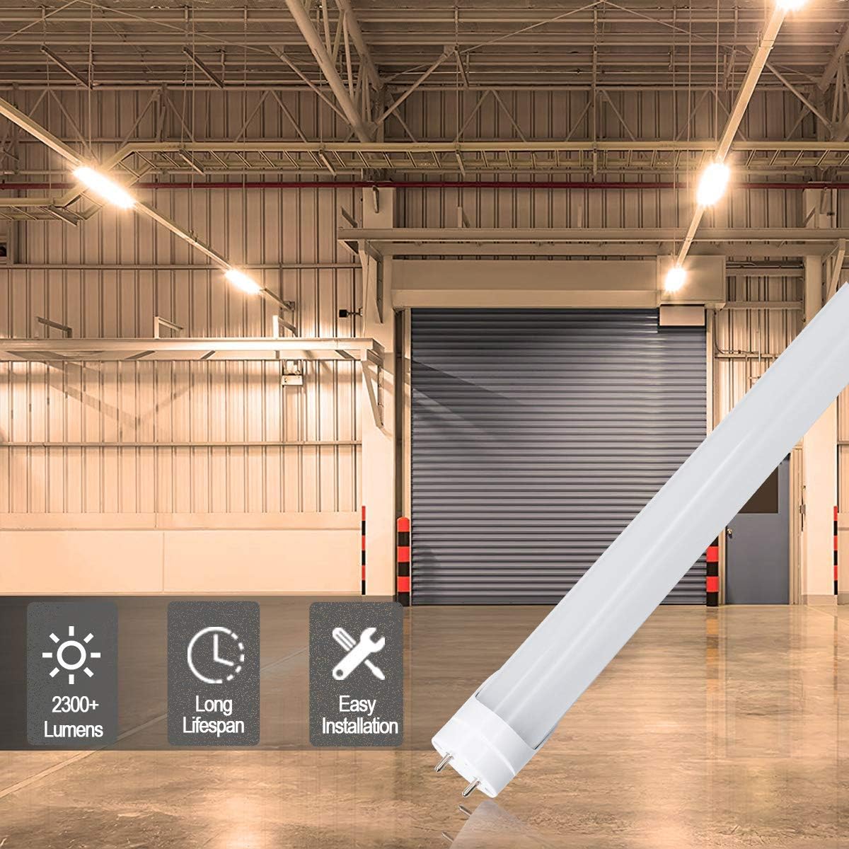 2 Fuß Retrofit T8 LED-Röhrenleuchte – 10 W – Mattierte Abdeckung – Warmweiß/Naturweiß/Tageslichtweiß – 4er-Pack/20er-Pack – Vorschaltgerät-Bypass – Nicht dimmbar
