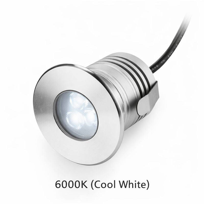 Lot de 8 lampes LED sous-marines pour piscine, 3 W, 12 V-24 V CC, étanches IP68, en acier inoxydable et aluminium, pour piscines creusées, bassins, fontaines et escaliers.