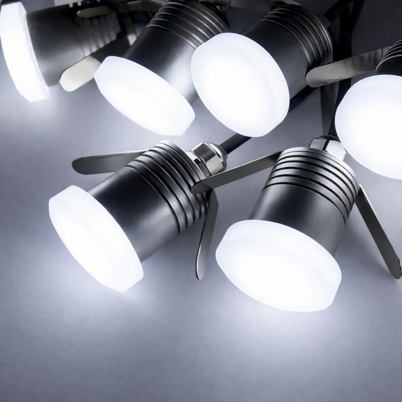 8/10-Pack  Moonlight LED Step Lights – 1W | 3000K / 4000K / 6000K & Red / Green / Blue | DC12–24V | IP65 Waterproof Anti-Glare Inground & Wall Lights