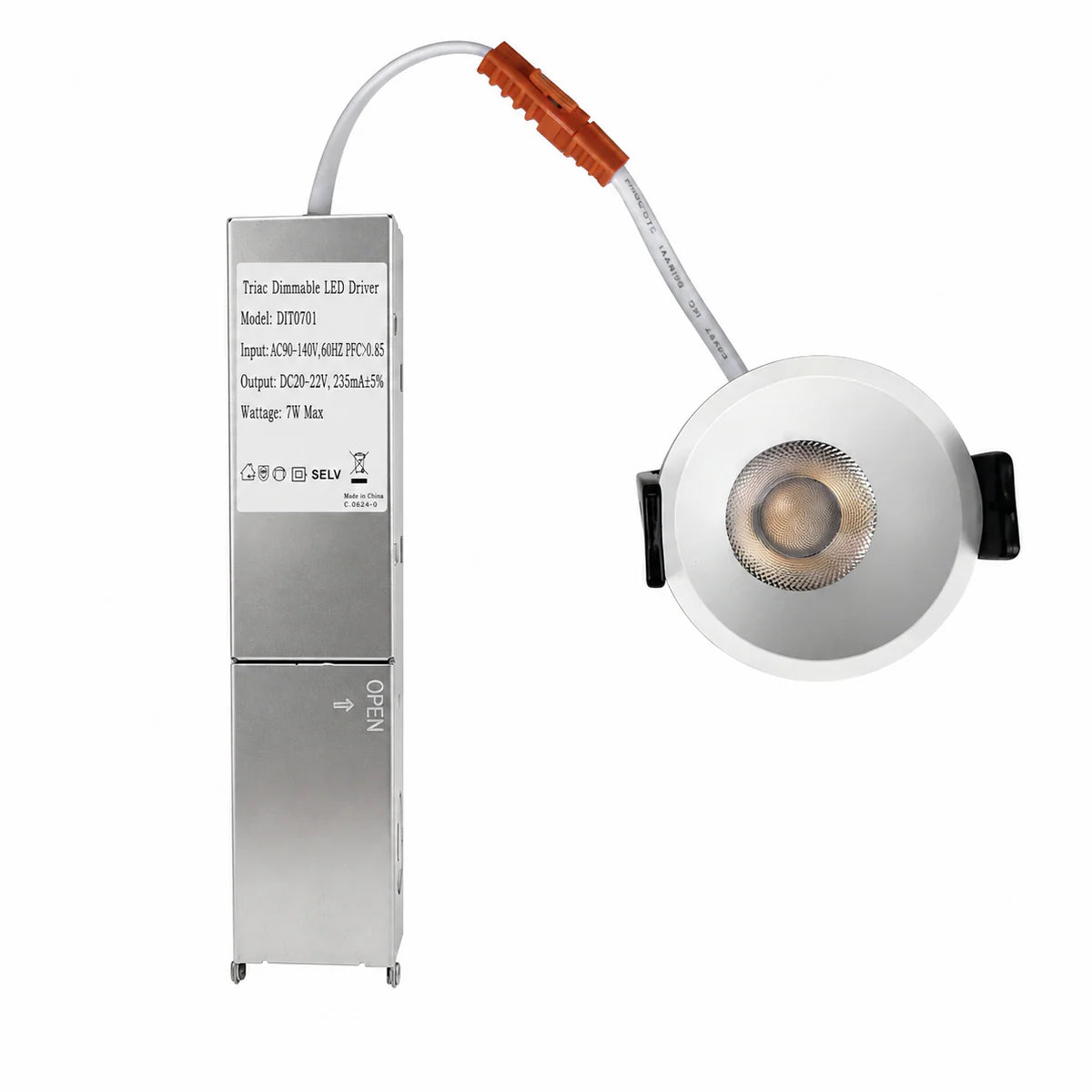 4er-Pack 3 Zoll dimmbares LED-Downlight mit schwarzem Rand, 5 W (entspricht 40 W Halogen), CRI80, LED-Deckenleuchte