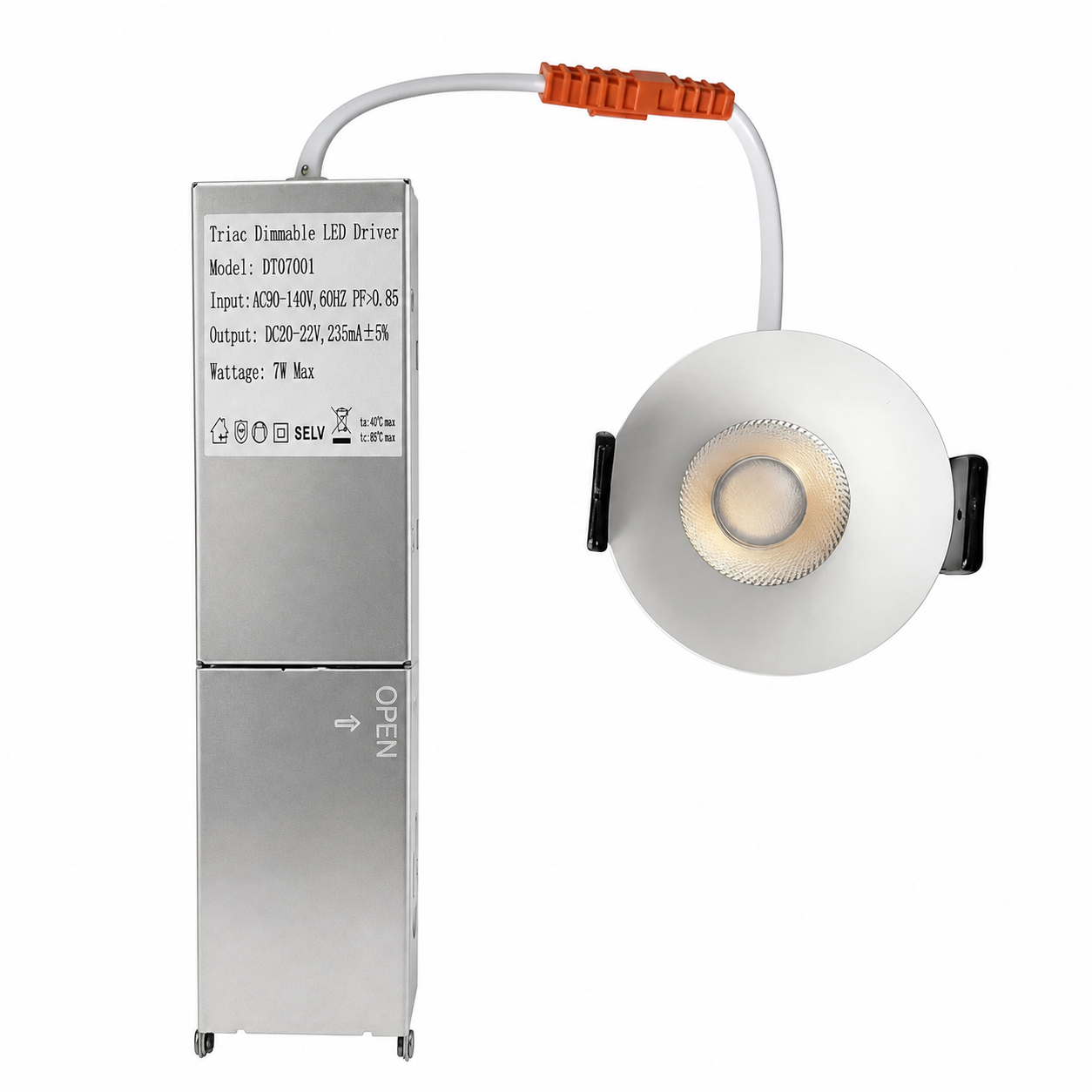 4er-Pack 3 Zoll dimmbares LED-Downlight mit schwarzem Rand, 5 W (entspricht 40 W Halogen), CRI80, LED-Deckenleuchte