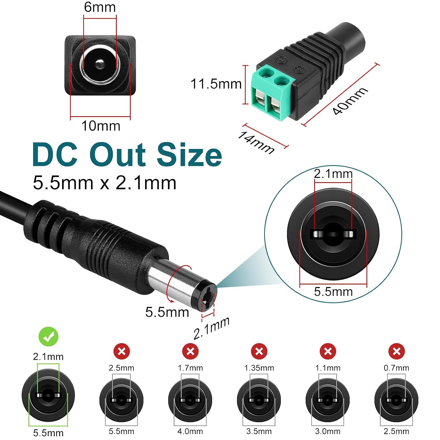 DC 24V Desktop Power Supply Adapter 60W–120W, AC 100–240V Input, Switching Transformer Charger with US Plug — for LED Strip Lights, 3D Printers, CCTV, and Electronics