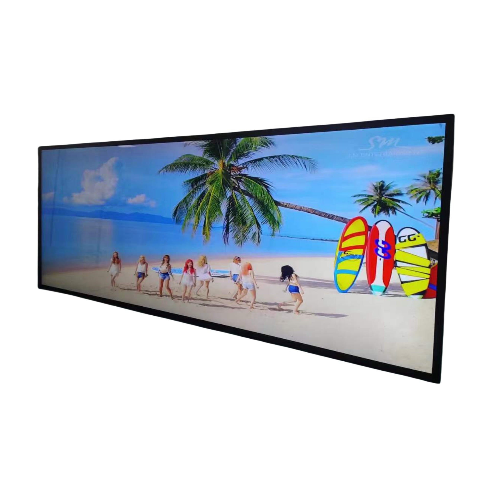 88 Inch (2158.85×600mm Viewable) Extra-Large Ultra-Wide Android LCD Bar Display | Stretched Shelf Screen | Cloud Platform, USB & App Control