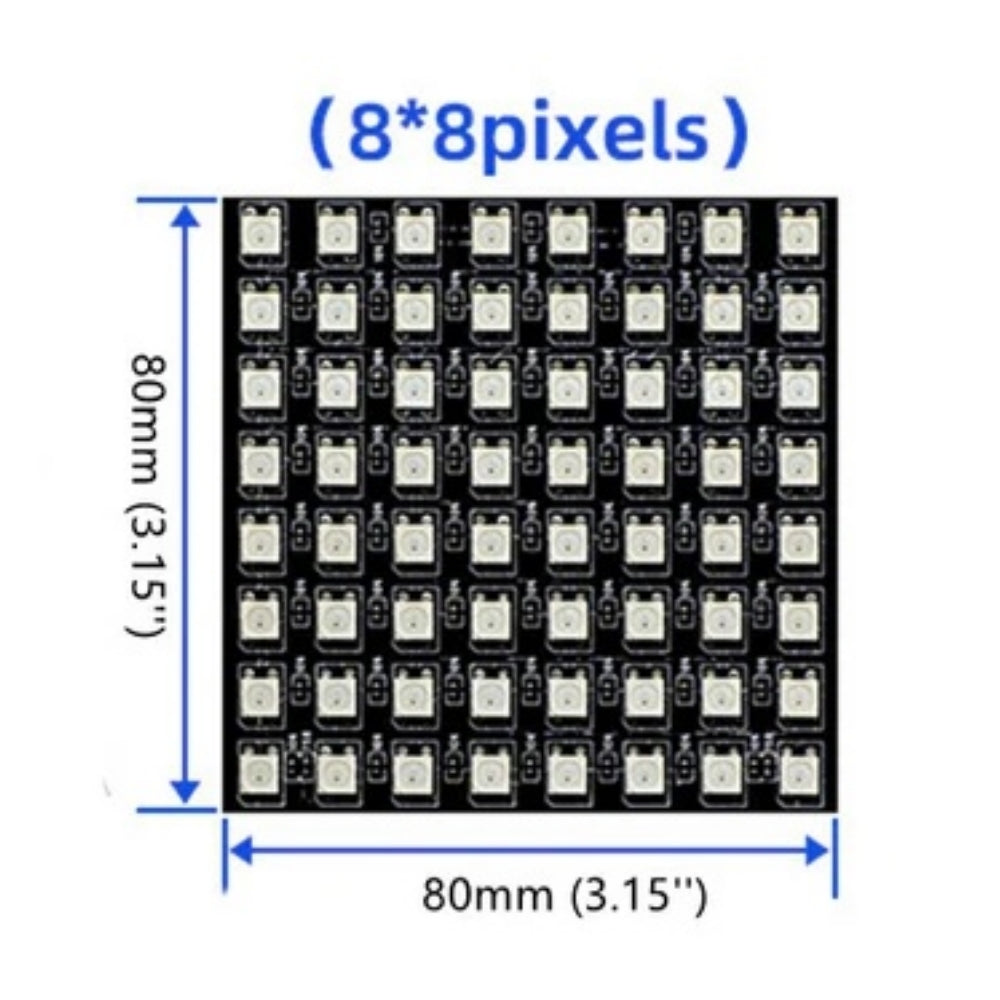 LED Matrix Screen WS2812B Digital Flexible LED Panel SMD5050 RGB Individually Addressable Full Dream Color DC5V