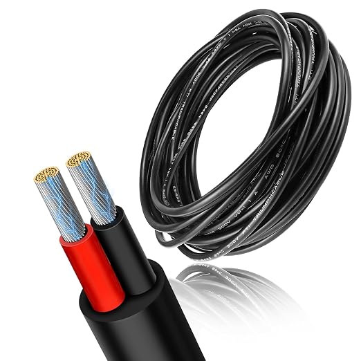 18 AWG Multi-Conductor Cable, 2/3/4/5 Core Stranded Tinned Copper Wire, Black/White PVC Jacket Extension Cord for Electrical Installations, 10/20/50m (33ft–165ft) Options