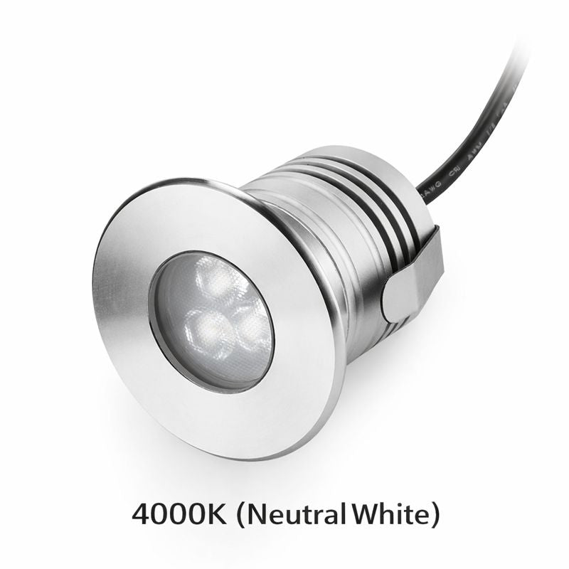 Lot de 8 lampes LED sous-marines pour piscine, 3 W, 12 V-24 V CC, étanches IP68, en acier inoxydable et aluminium, pour piscines creusées, bassins, fontaines et escaliers.