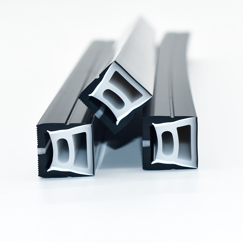 Neon Light Housing – S2020 Black | 20x20mm Silicone LED Channel System | IP67 Waterproof | 12mm PCB Width | 164FT/50M