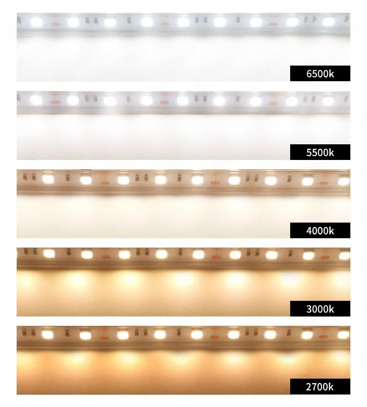 DC12V SMD5050 Full Spectrum LED Strip Light - CRI 97+ | 300 LEDs (60 LEDs/M) | 2700K / 3000K / 4000K / 5500K / 6500K | 12W/M | 10mm PCB | CRI 97+ | IP00 / IP67 | for Mirror, Kitchen Cabinet, Bedroom