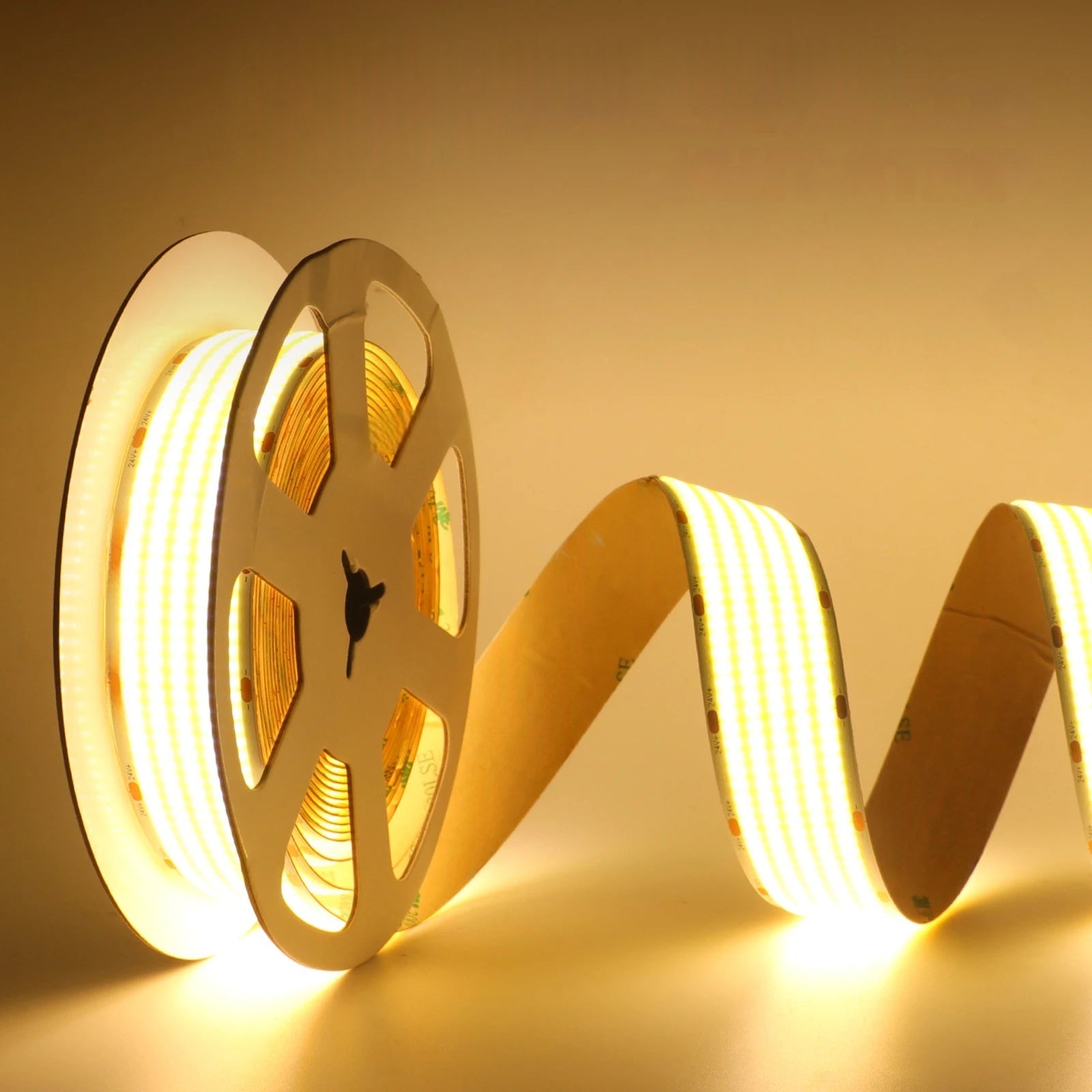 Five Row COB Flexible LED Strip Light- 24V | 1600 LEDs/M | 3000K / 4000K / 6500K | 30mm PCB | CRI 90+ | Dot-Free Continuous Lighting | Non-Waterproof | for Cabinets,Kitchen Office Lighting | 5/50M