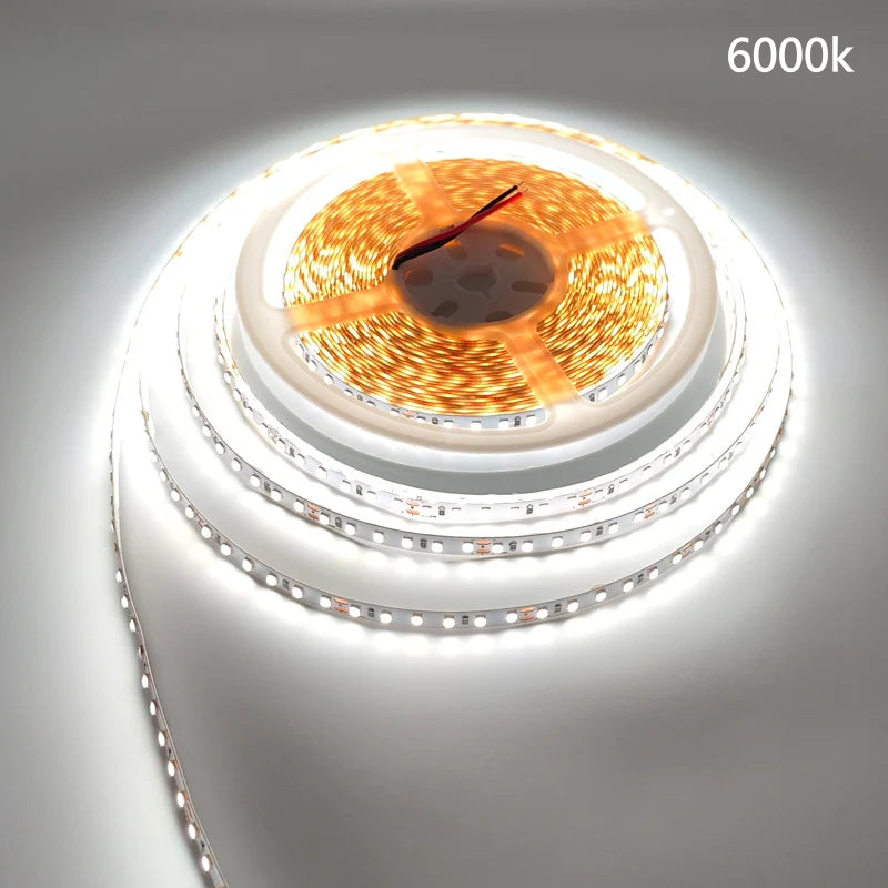 Bande lumineuse LED flexible SMD2835 600 LED 12 V 60 W, 5 mètres, couleur réelle, IRC95+
