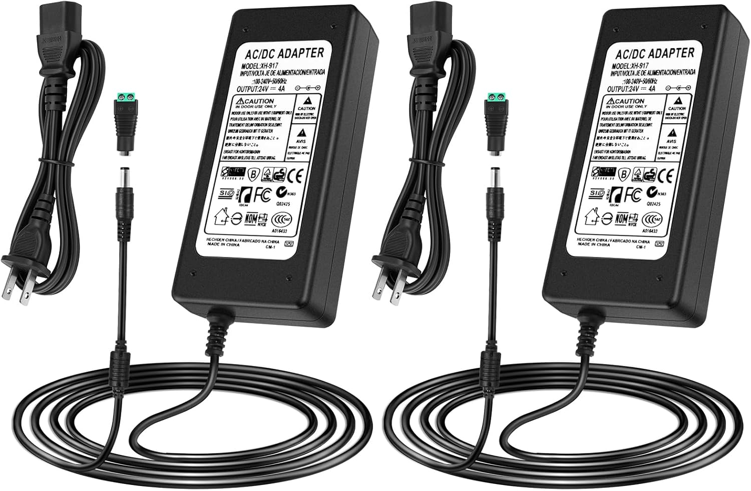 DC 24V Desktop Power Supply Adapter 60W–120W, AC 100–240V Input, Switching Transformer Charger with US Plug — for LED Strip Lights, 3D Printers, CCTV, and Electronics