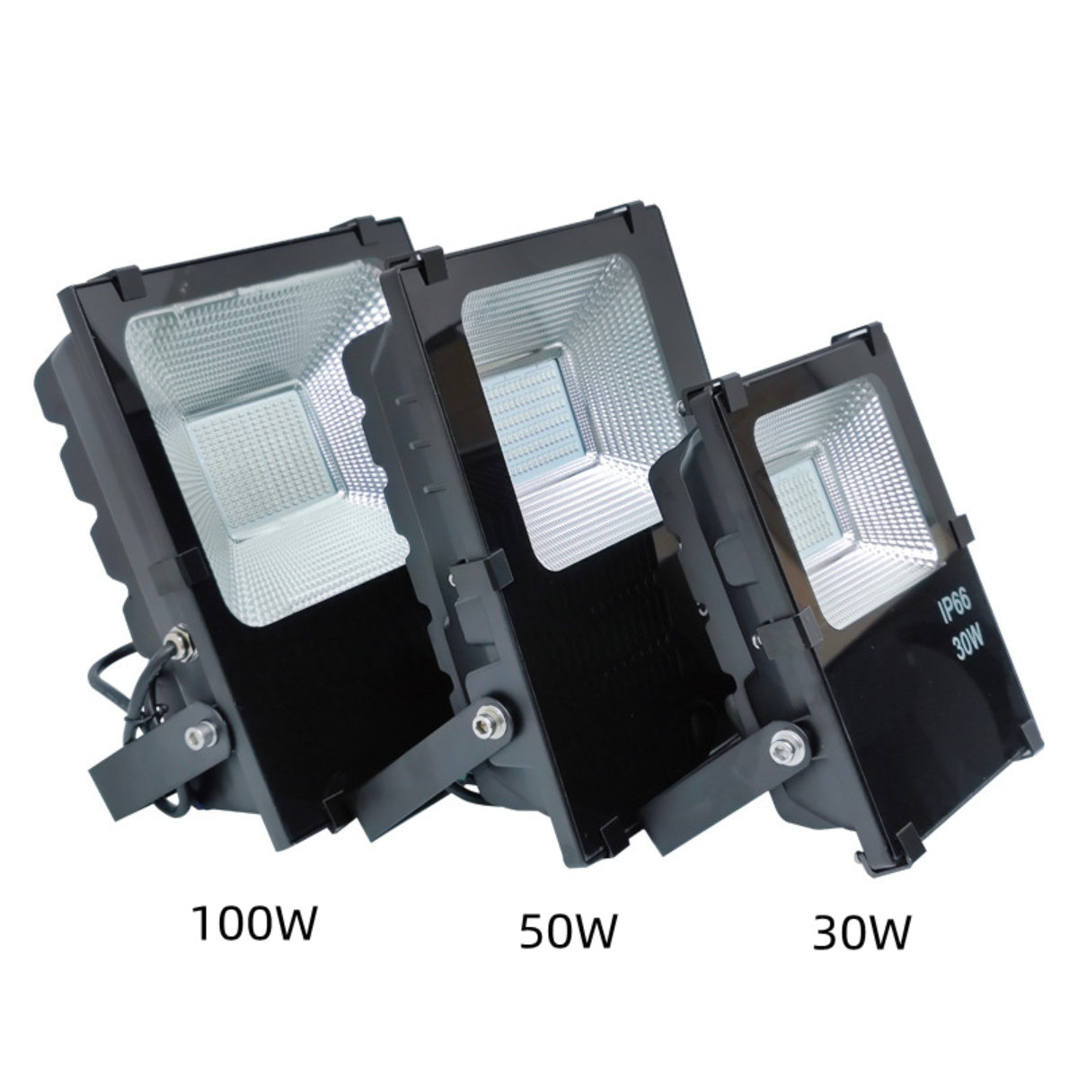 Projecteur LED RGB DMX512 100 W AC110-220 V, éclairage mural d'extérieur IP66, boîtier en aluminium noir, verre trempé, éclairage de sécurité haute luminosité, éclairage de tunnel, lampe de jardin, de paysage et de pelouse