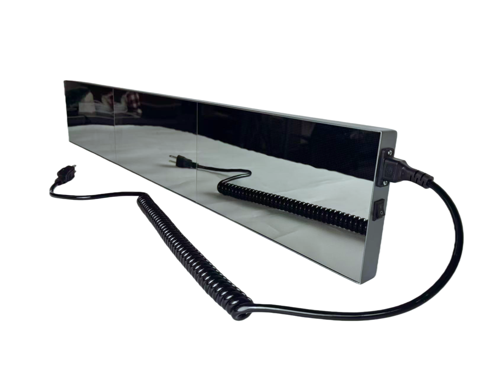 Présentoir LED sans cadre série FL – P1.86 · 160 × 960 mm | Écran LED finition miroir, s'intégrant parfaitement à la décoration moderne de votre magasin.