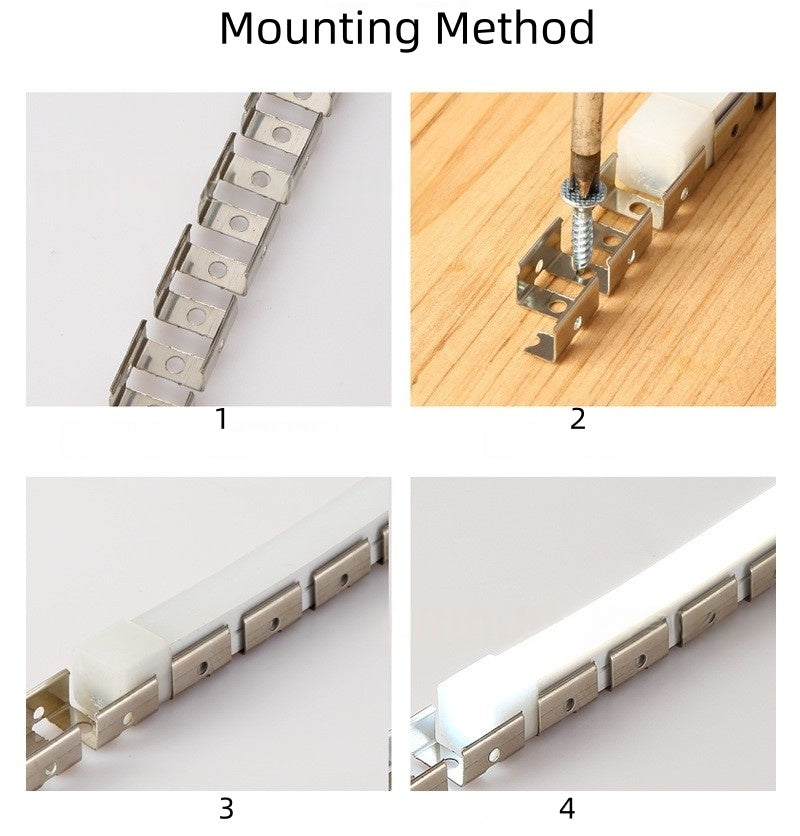 5Meters Flexible Mounting Clip Slot Bendable Frame Mounting Slot for Flexible Silicone Tube Housing for LED Light Strips