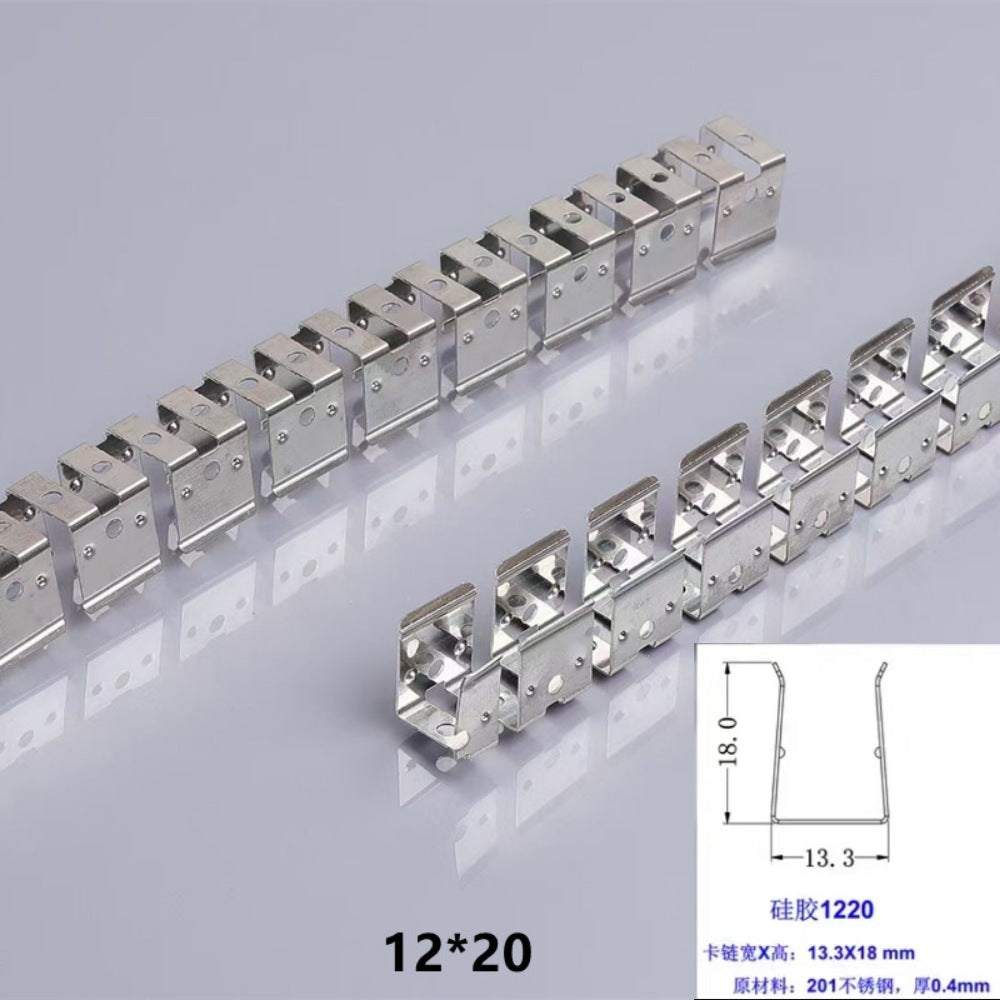 5Meters Flexible Mounting Clip Slot Bendable Frame Mounting Slot for Flexible Silicone Tube Housing for LED Light Strips