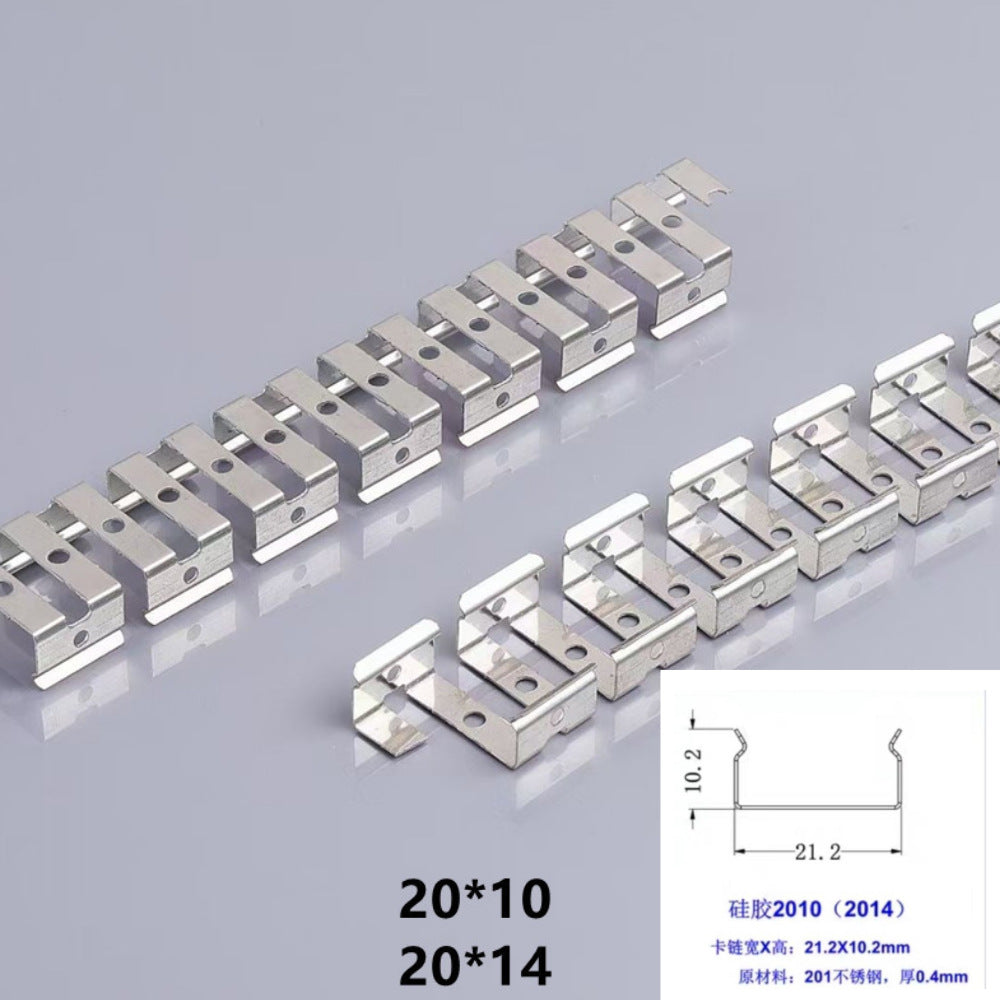 5Meters Flexible Mounting Clip Slot Bendable Frame Mounting Slot for Flexible Silicone Tube Housing for LED Light Strips