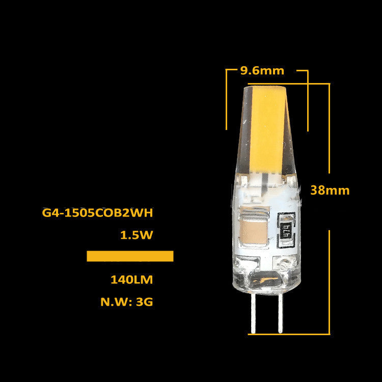G4 LED Light Bulbs 1.5W Equivalent to 15W AC 110V-120V /200-240V, Bi-pin LED Bulb Silicone G4 LED Bulbs (10-Pack)
