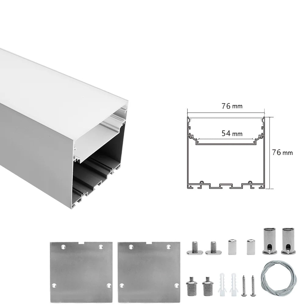 Large-format square LED aluminum housing