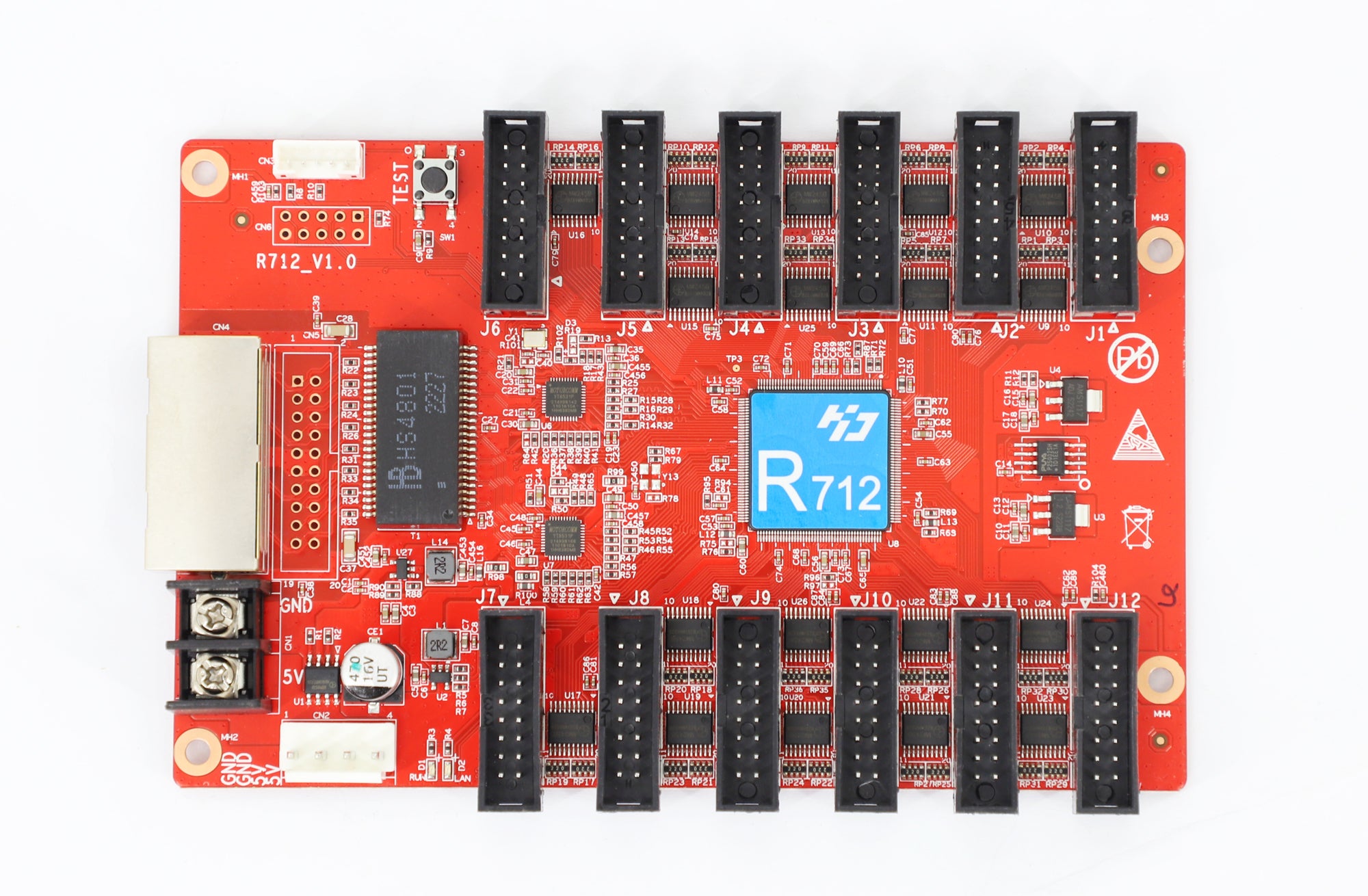 Huidu HD-R712 Receiving Card – 128 ×1024 Pixels | HUB75 | Stable LED Display Receiver Card with Multi-Module Adaptability for LED Display Screens