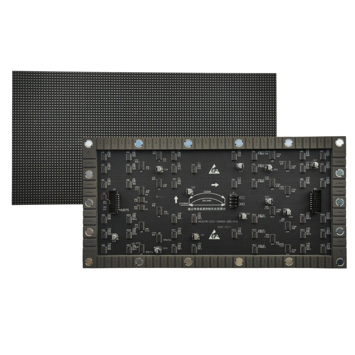 Flexibles LED-Modul für den Innenbereich der IF-3S-Serie – P3.076 | 320×160 mm | SMD | Weiche Rückschale mit Magnet | 600 Nits