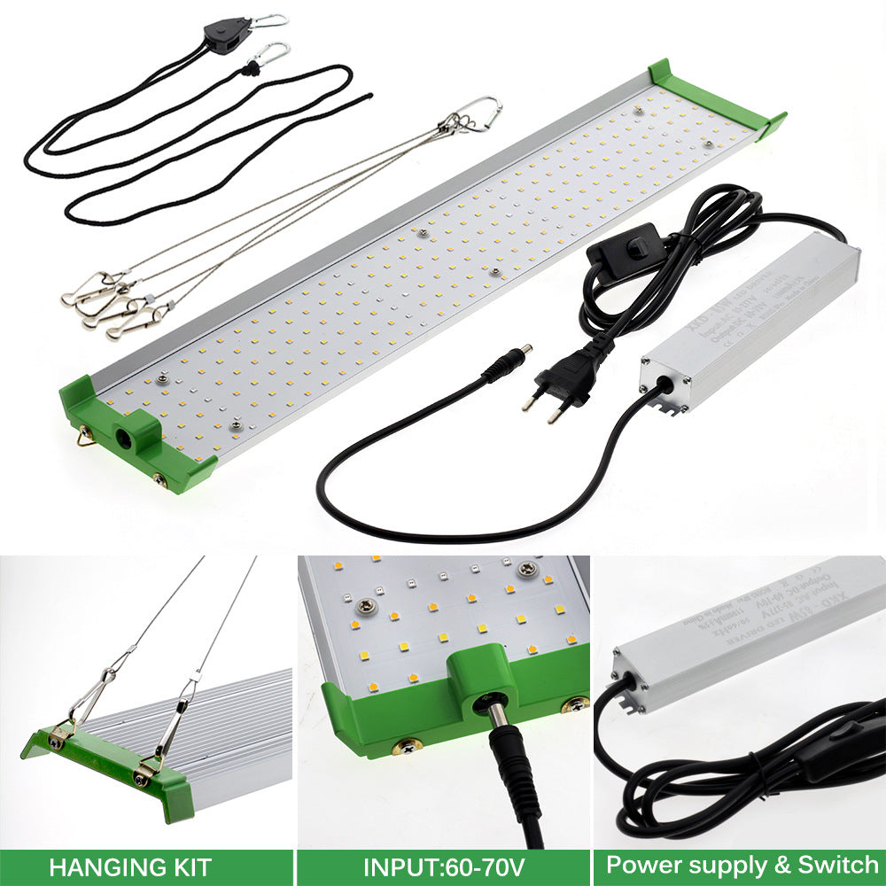 Full Spectrum Quantum Panel LED Grow Light - 45W | SMD2835 - 226 LEDs | 5000K / 3000K + 660nm Red + 730nm IR + 395nm UV | AC85–277V | Included Hanging Rope, Switch Power Supply | for Indoor Plants & Hydroponics