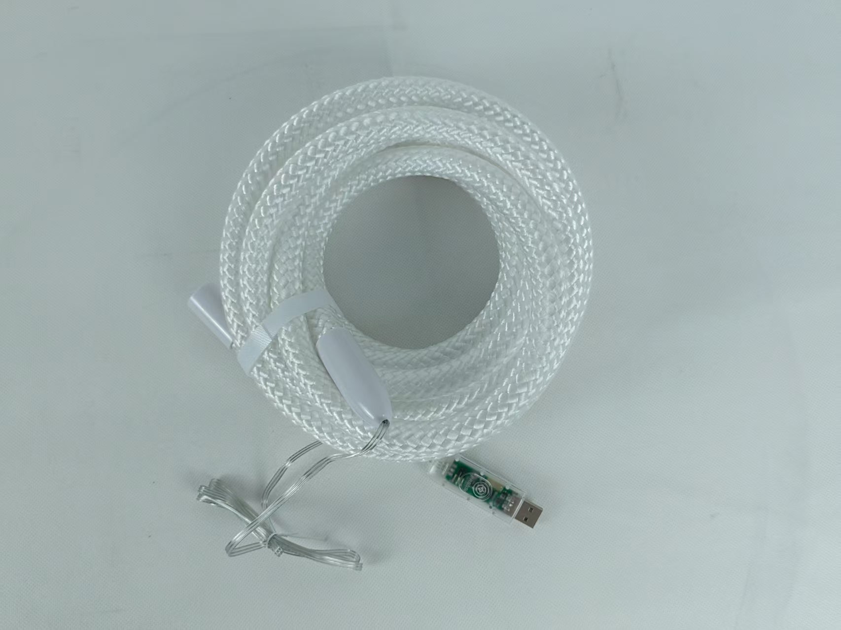 Bande lumineuse LED néon 360°, aspect tissé, couleur RVB, étanche, flexible
