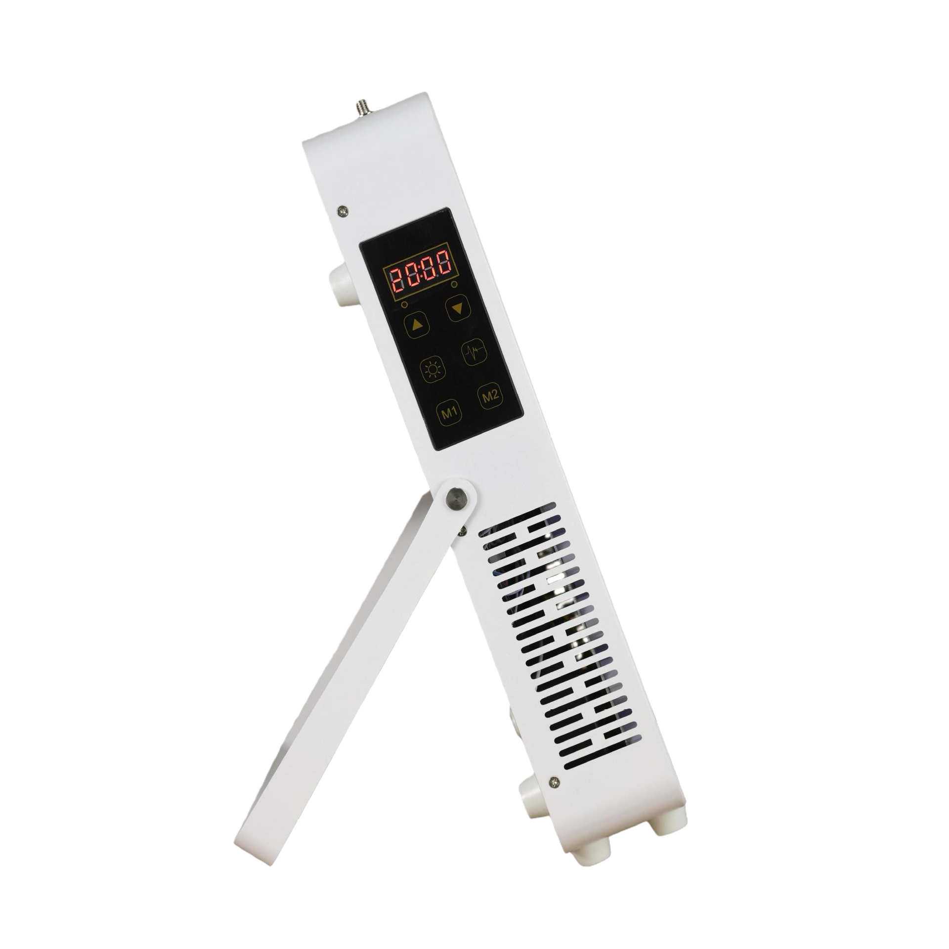 100W Desktop Infrared Therapy Lamp – 70 LEDs | Touch Screen | Red Light 660nm & IR 850nm | Dimmable & Timer | AC100–240V | Desktop Stand Design | for Skin Beauty | Included Hanging Rope, Protective Goggles | US / EU / UK / AU Plug