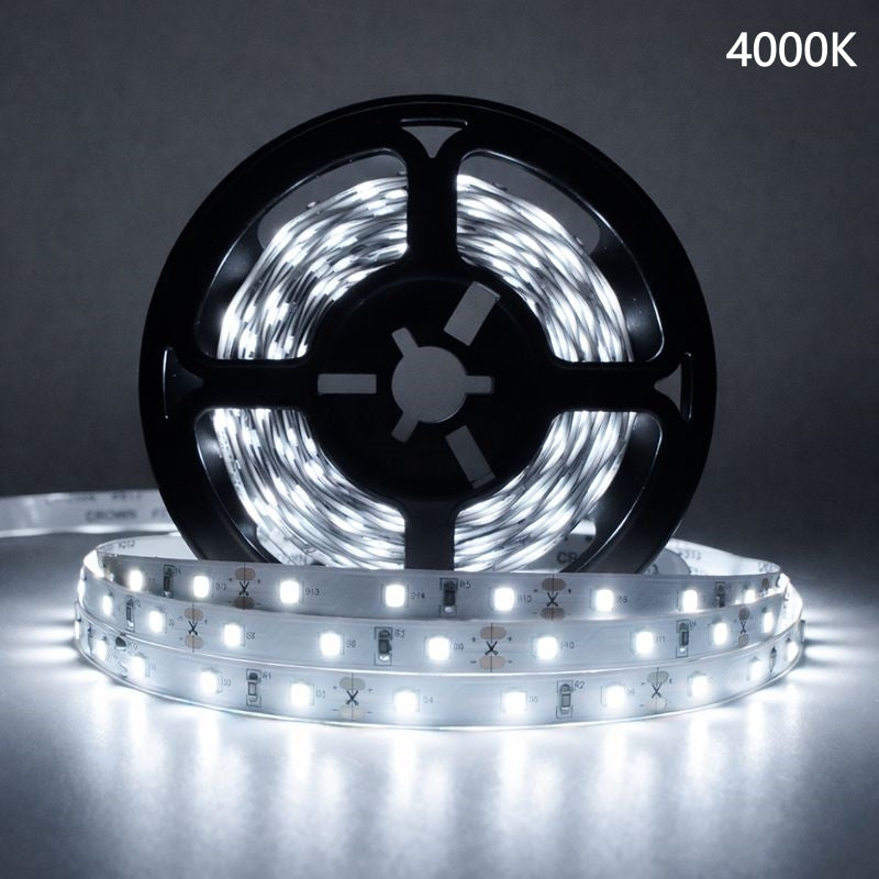 DC24V SMD2835 Full Spectrum LED Strip Light - CRI 97+ | 300 LEDs (60 LEDs/M) | 2700K / 3000K / 4000K / 5500K / 6500K | 10W/M | 8mm PCB | CRI 97+ | IP00 / IP67 | for Mirror, Kitchen Cabinet, Bedroom