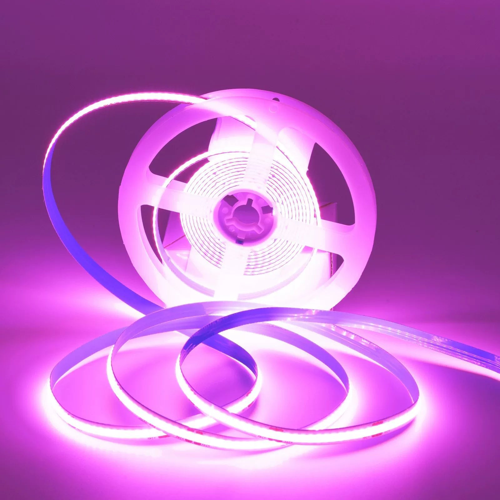 5MM Wide COB Flexible LED Strip Light - 12V / 24V | 384 LEDs/M | 3000K / 4000K / 6500K / Red / Blue / Green / Pink / Yellow | 5mm PCB | CRI 90+ | Dot-Free Continuous Lighting | Non-Waterproof | for Cabinets,Kitchen Office Lighting | 5/50M